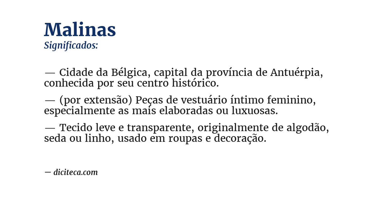 Significado de malinas
