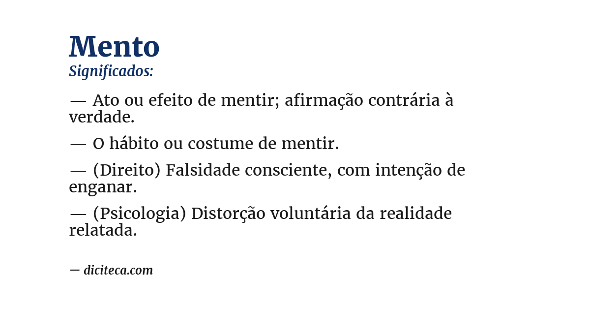 Significado de mento