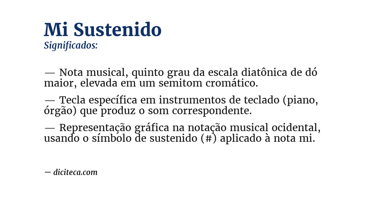 Significado de mi sustenido