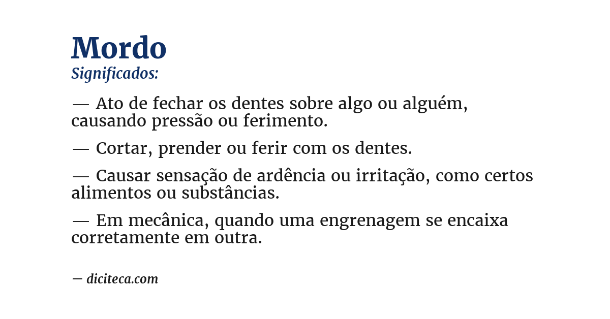 Significado de mordo