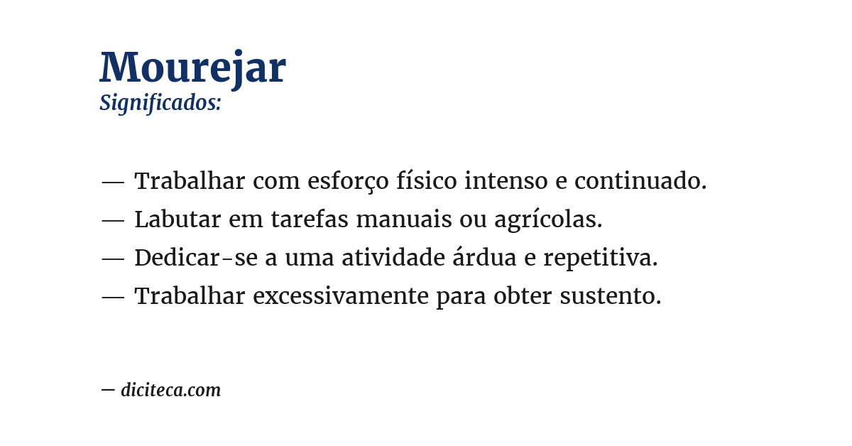 Significado de mourejar