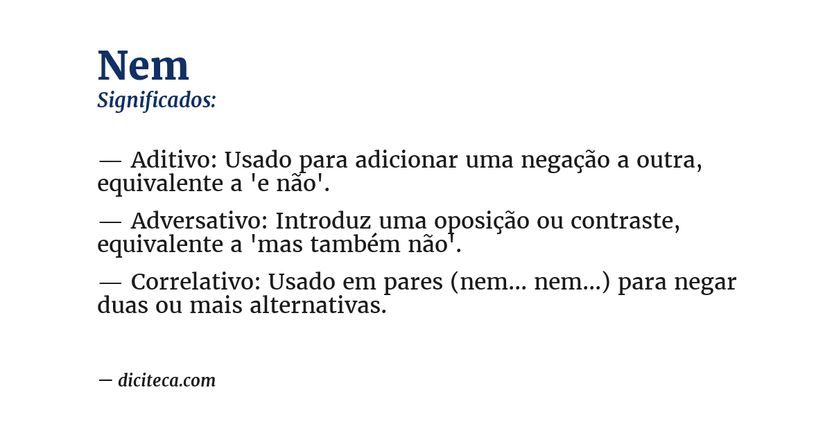 Significado de nem