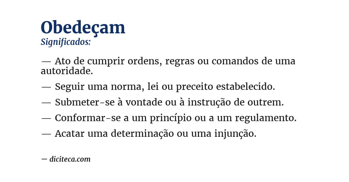 Significado de obedeçam