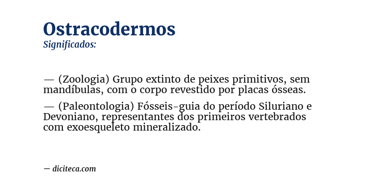 Significado de ostracodermos