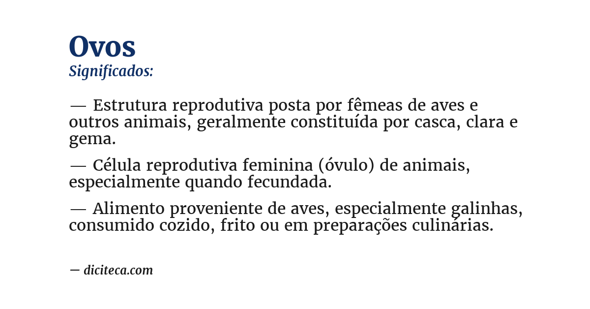 Significado de ovos