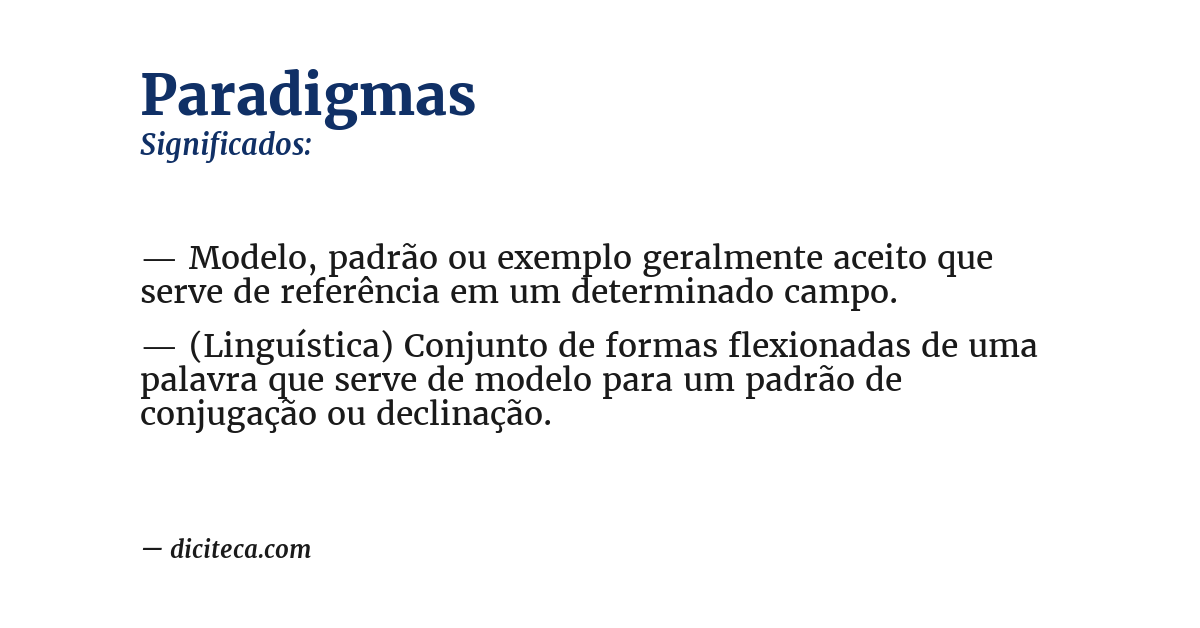 Significado de paradigmas