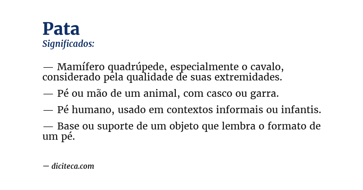 Significado de pata