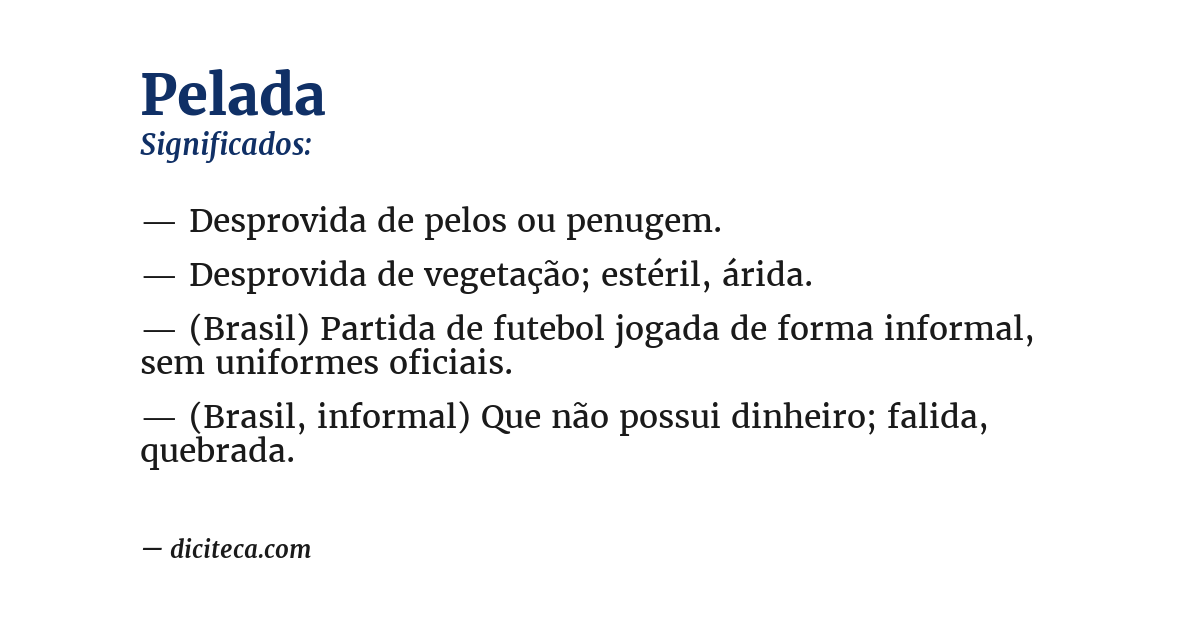 Significado de pelada