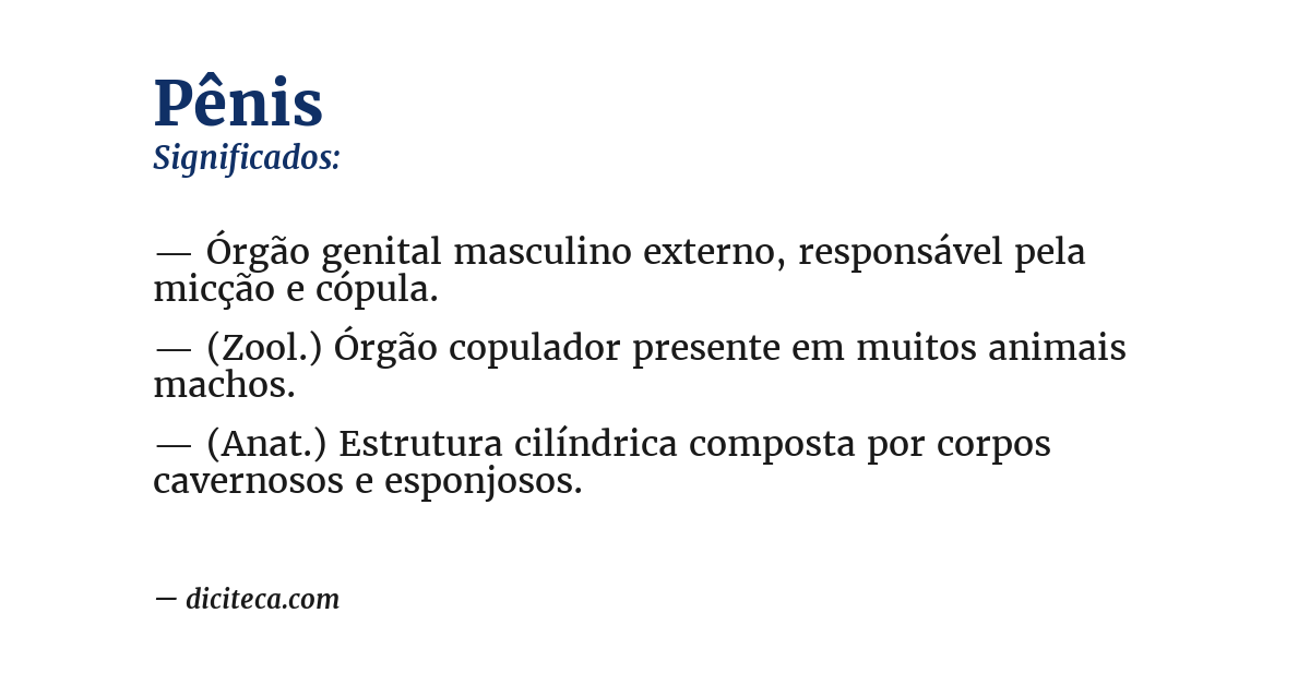 Significado de pênis