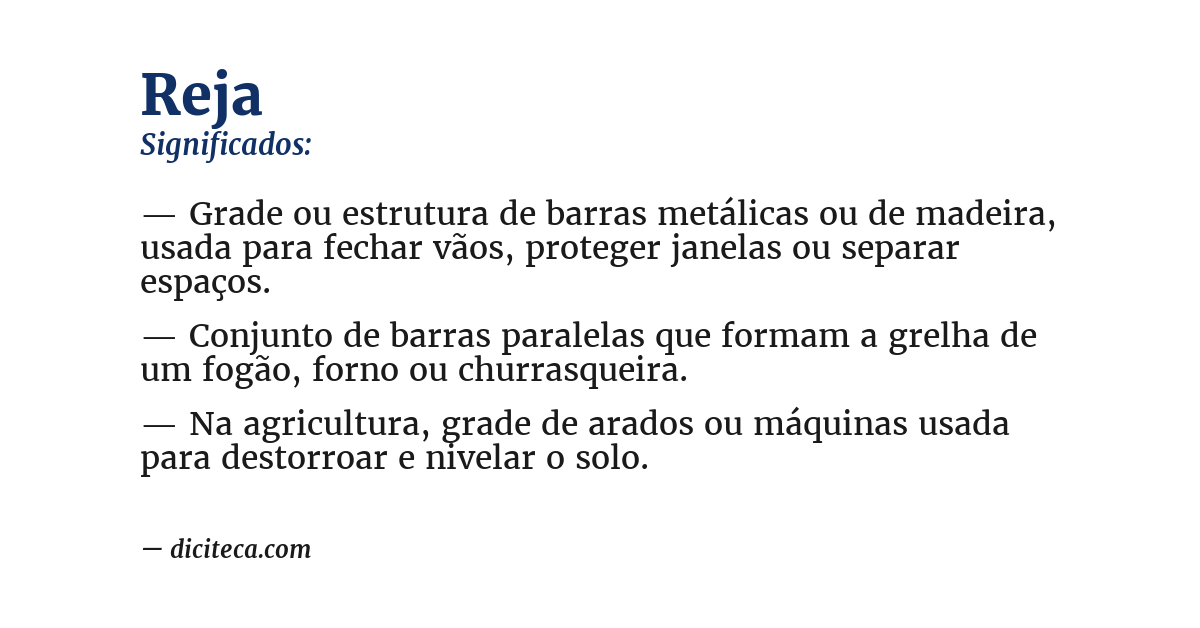 Significado de reja