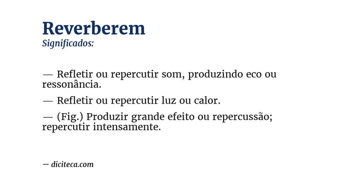 Significado de reverberem