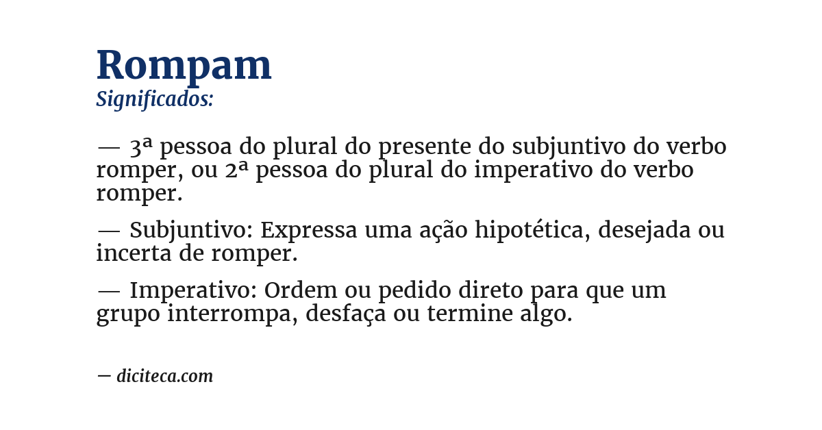 Significado de rompam