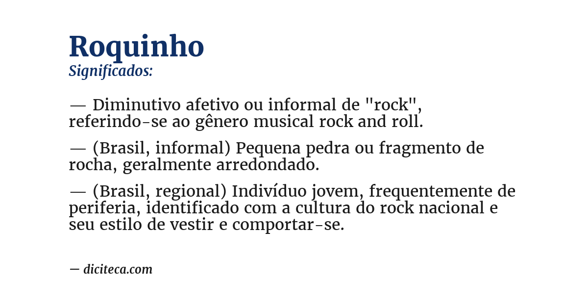 Significado de roquinho