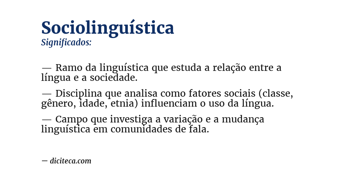 Significado de sociolinguística