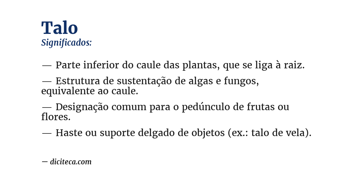 Significado de talo