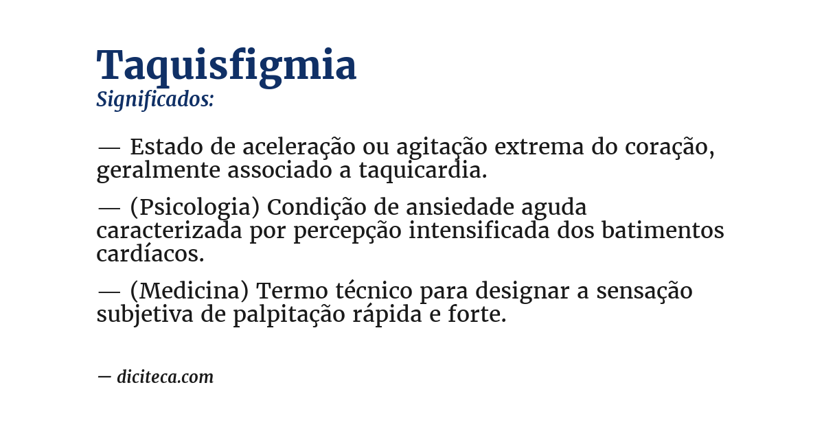 Significado de taquisfigmia