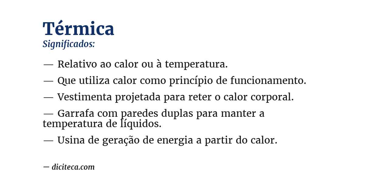 Significado de térmica