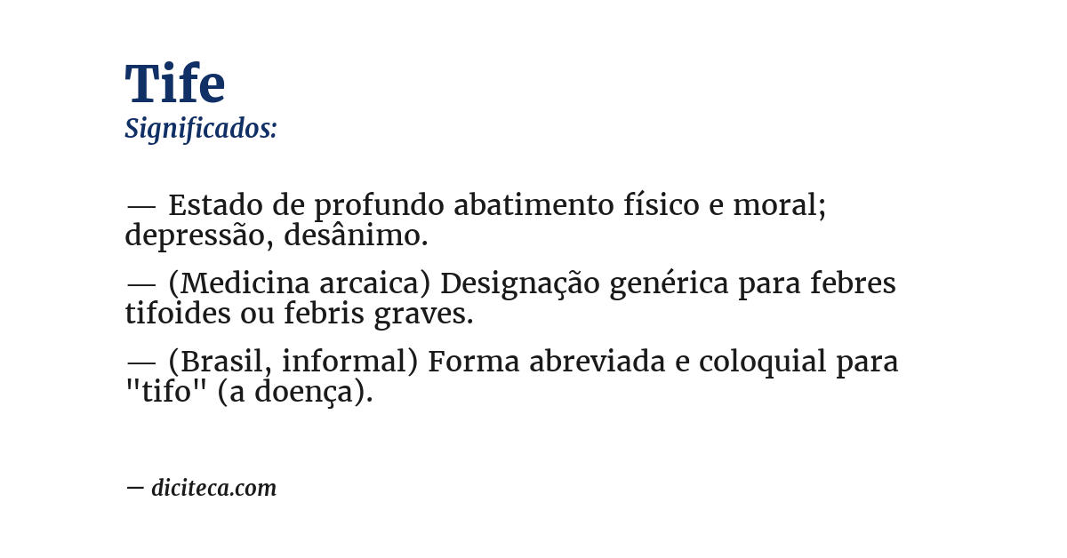 Significado de tife