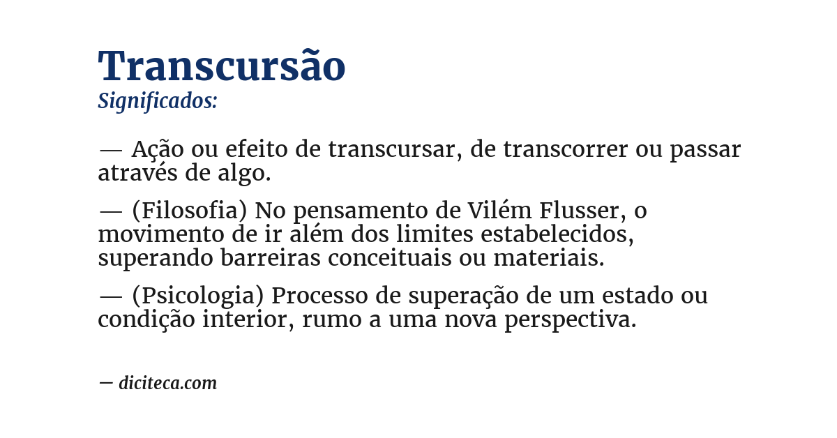 Significado de transcursão