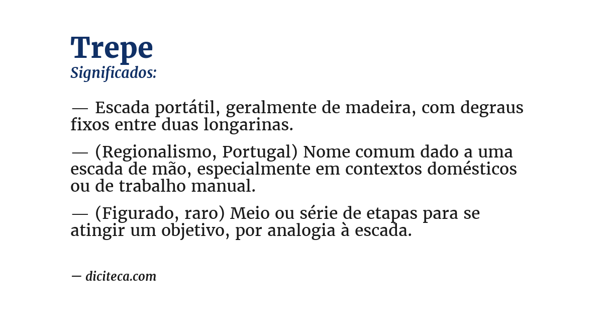 Significado de trepe