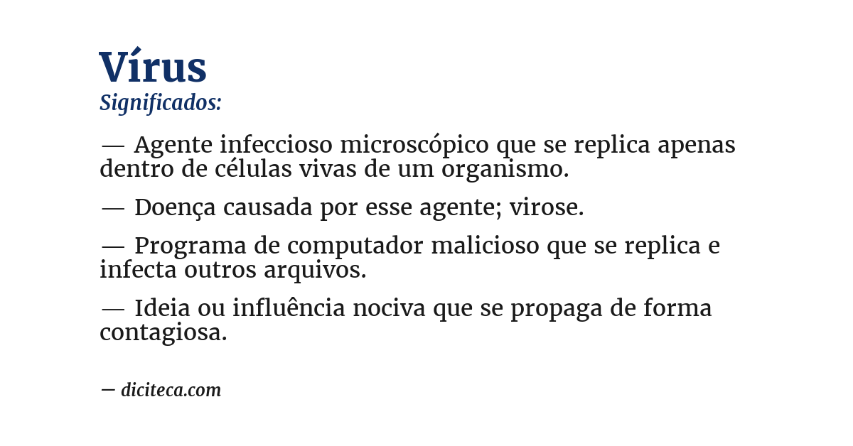 Significado de vírus