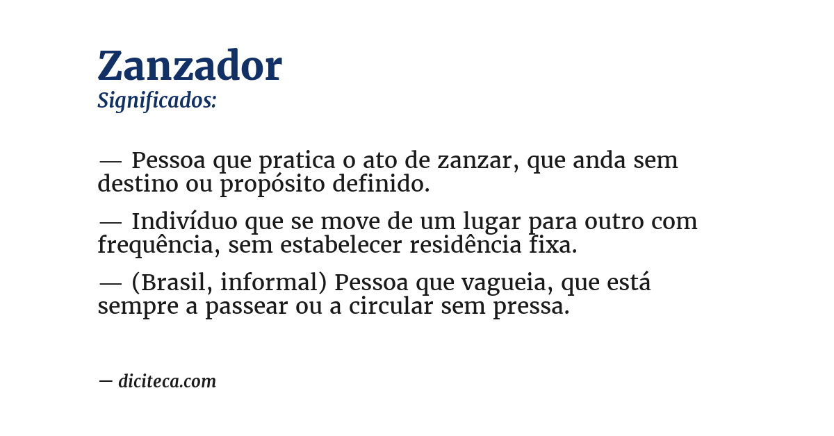 Significado de zanzador