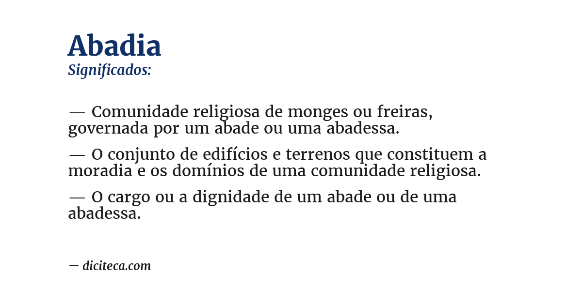 Significado de abadia