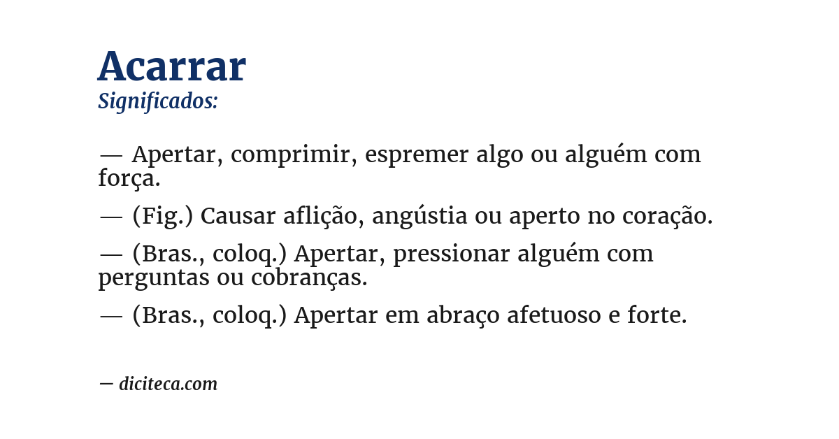 Significado de acarrar