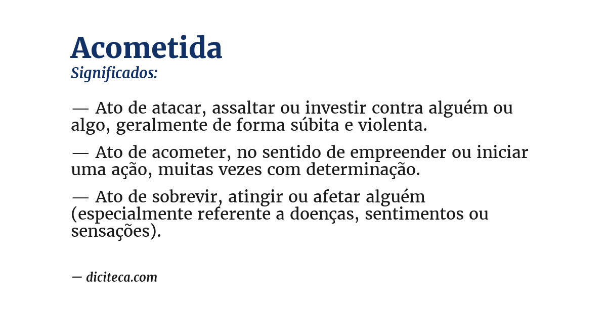 Significado de acometida