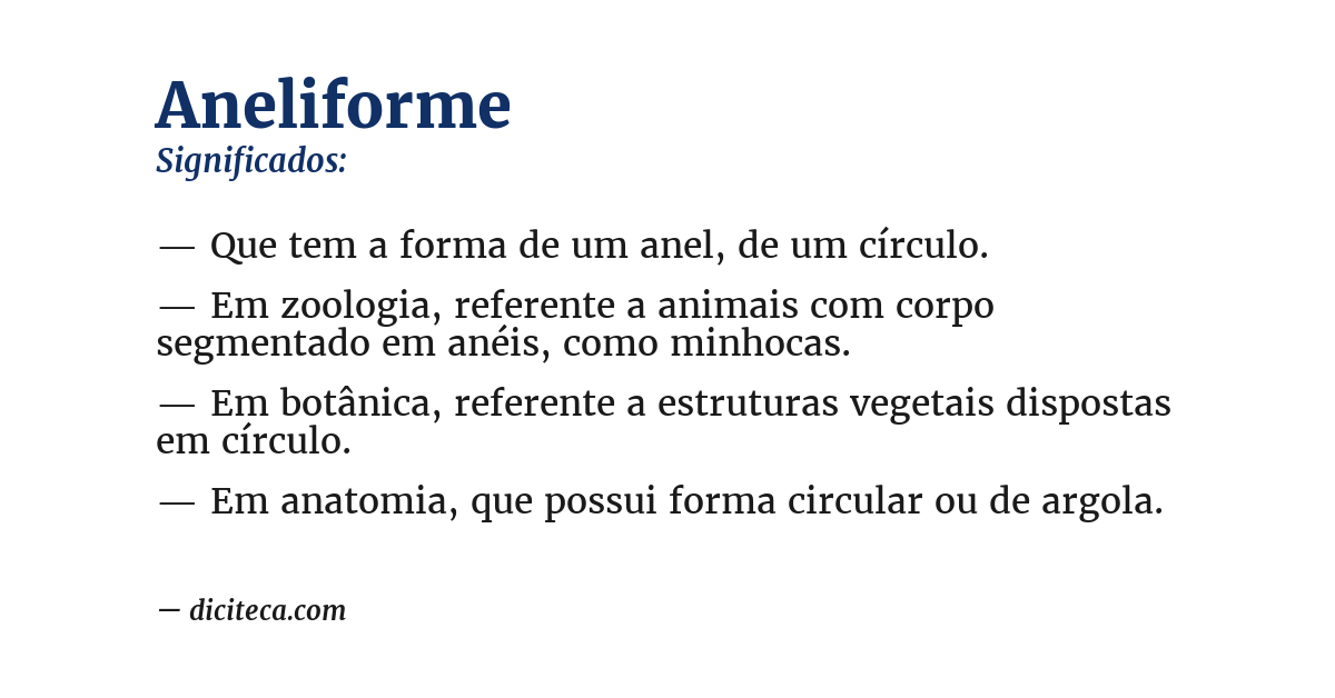 Significado de aneliforme