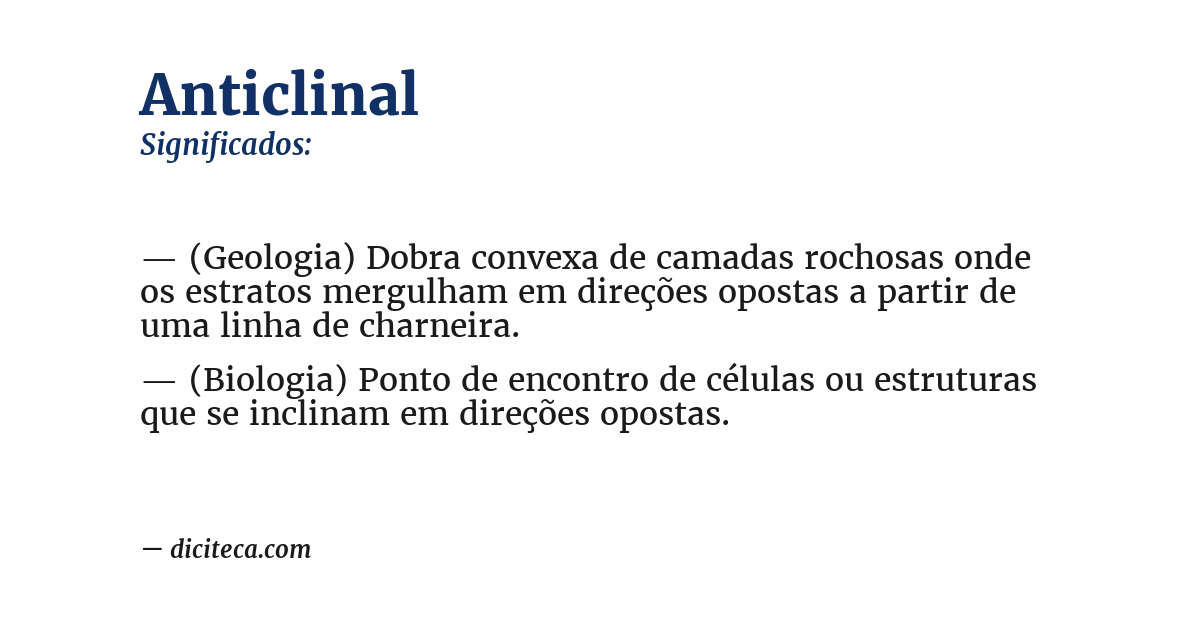 Significado de anticlinal