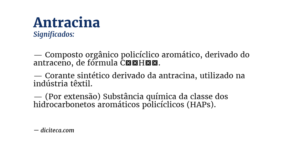 Significado de antracina