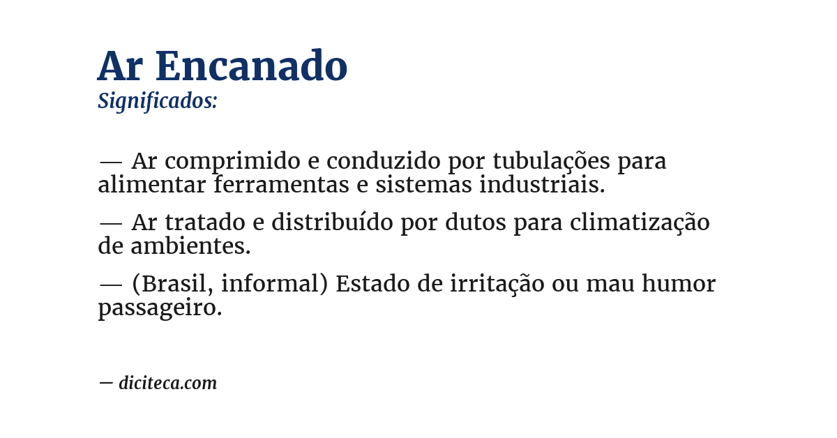 Significado de ar encanado