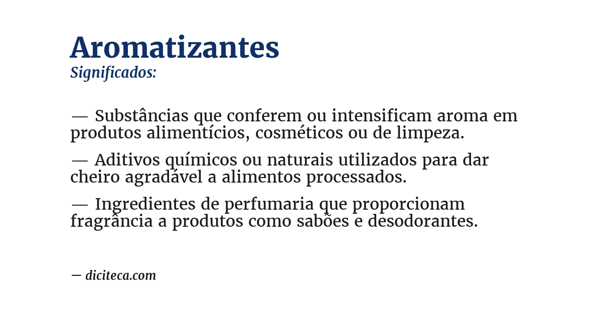 Significado de aromatizantes