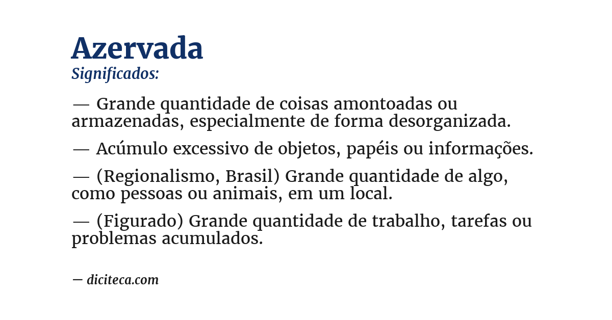 Significado de azervada