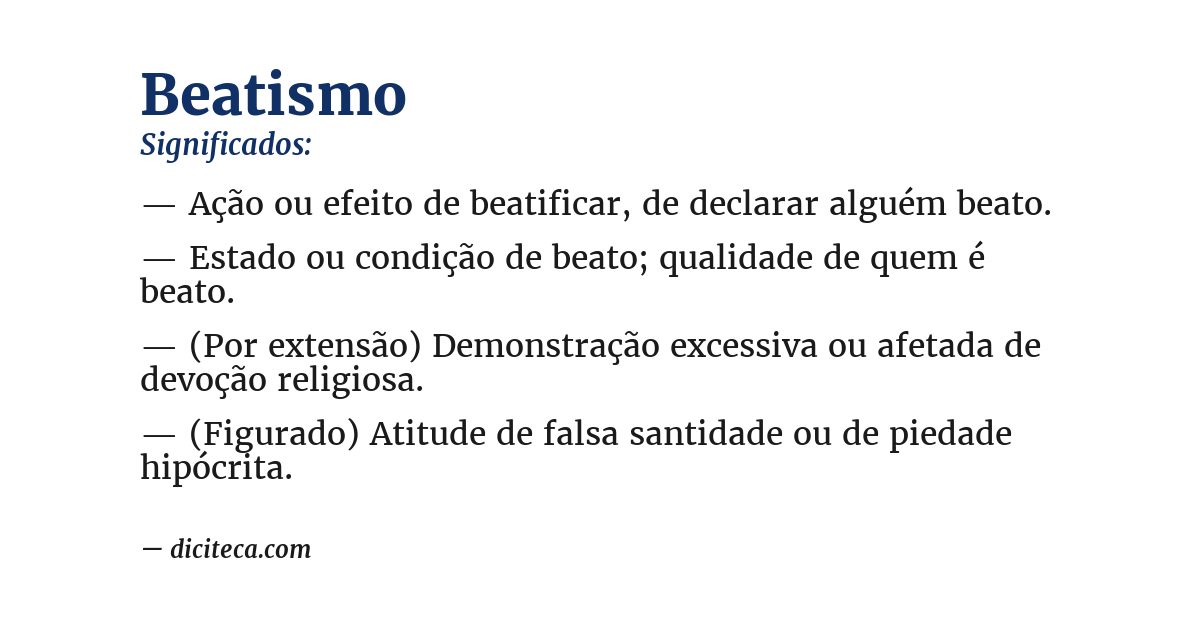 Significado de beatismo