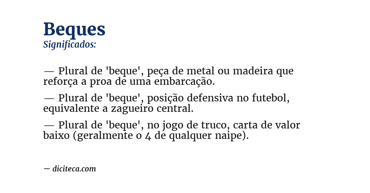 Significado de beques