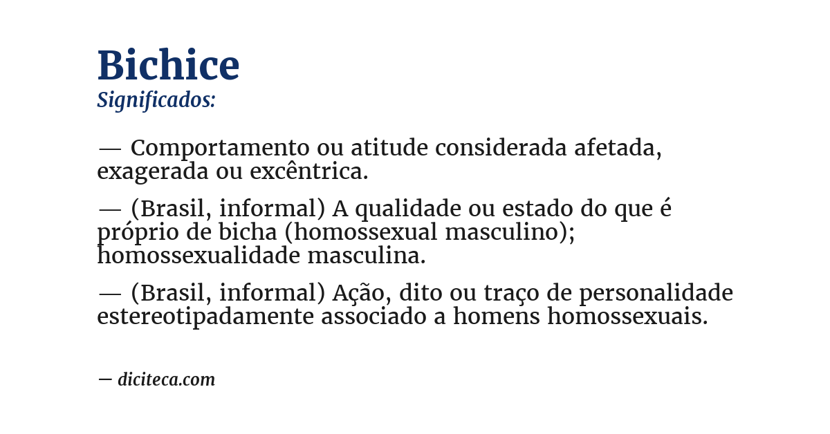 Significado de bichice