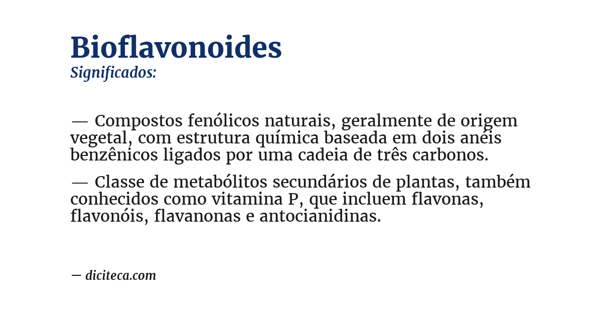 Significado de bioflavonoides