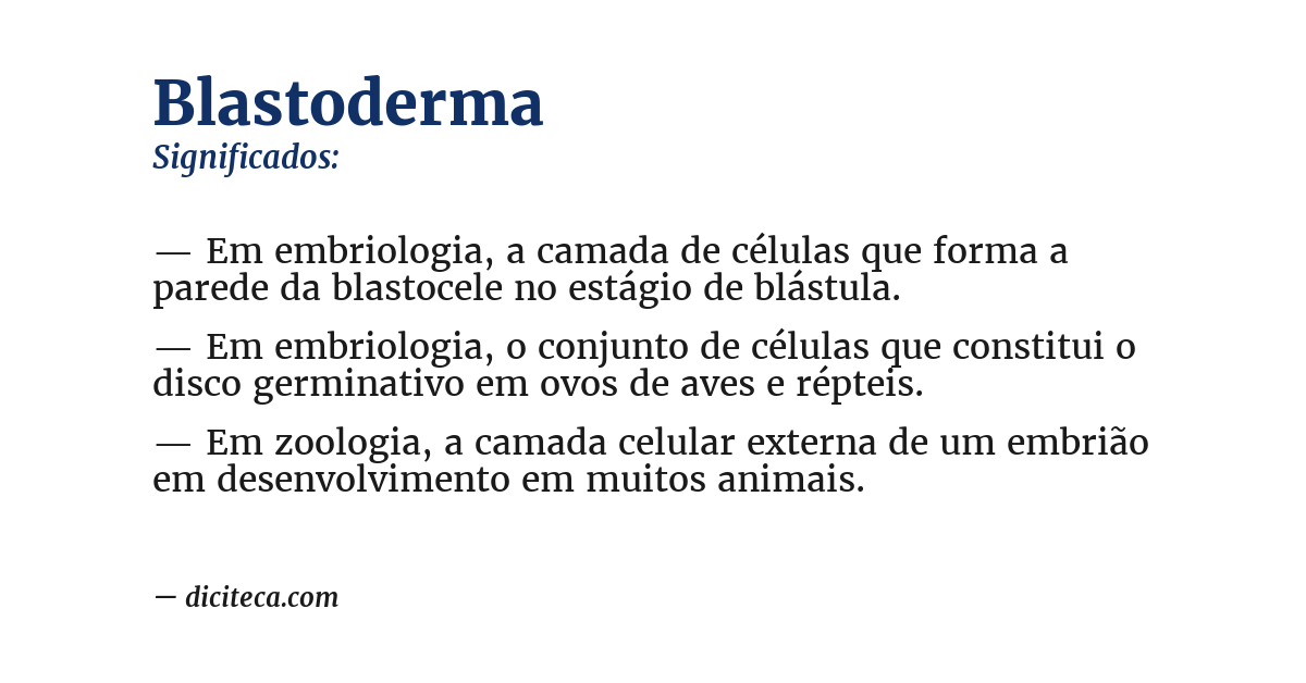 Significado de blastoderma