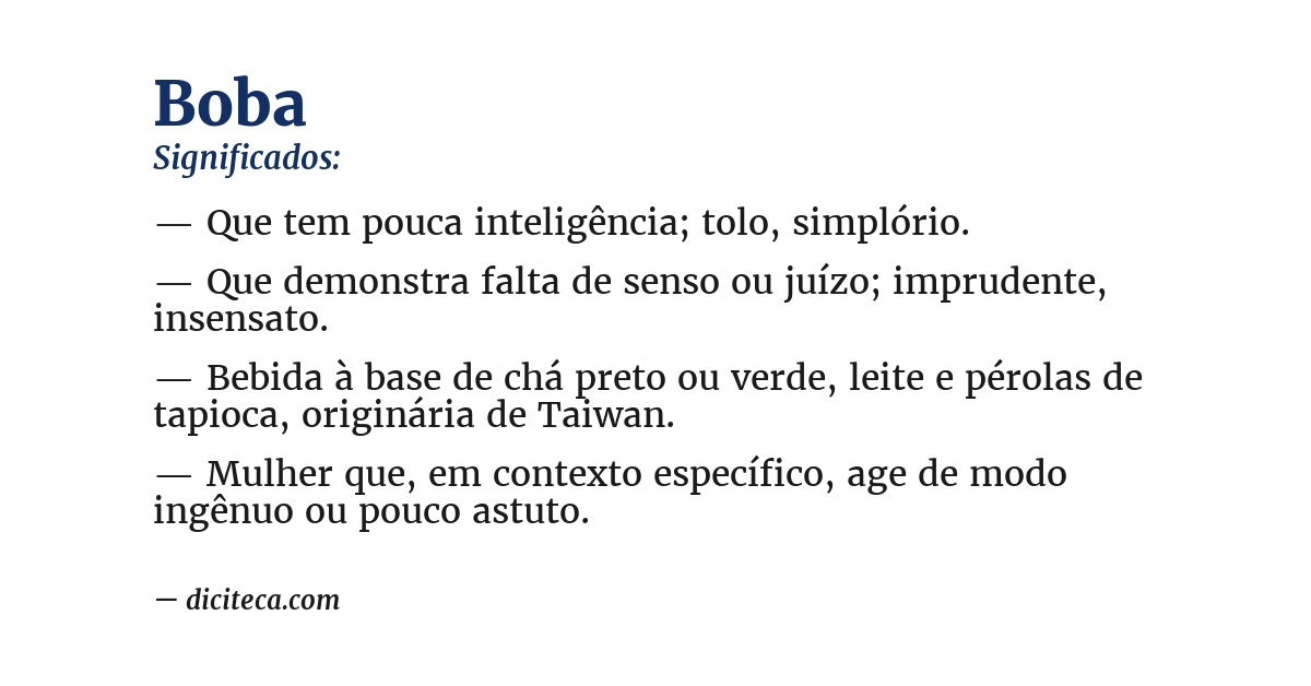 Significado de boba