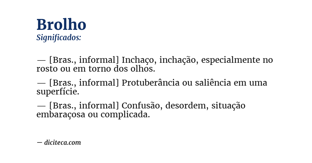Significado de brolho