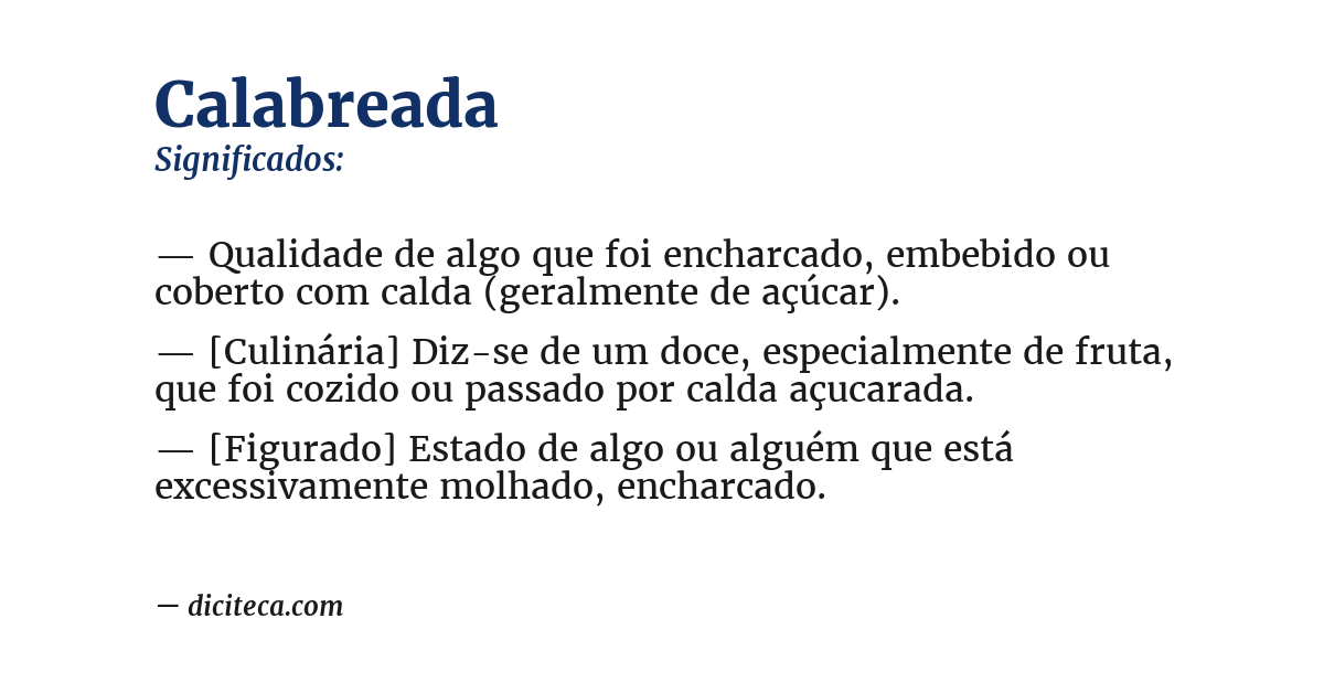 Significado de calabreada