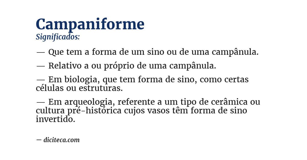 Significado de campaniforme