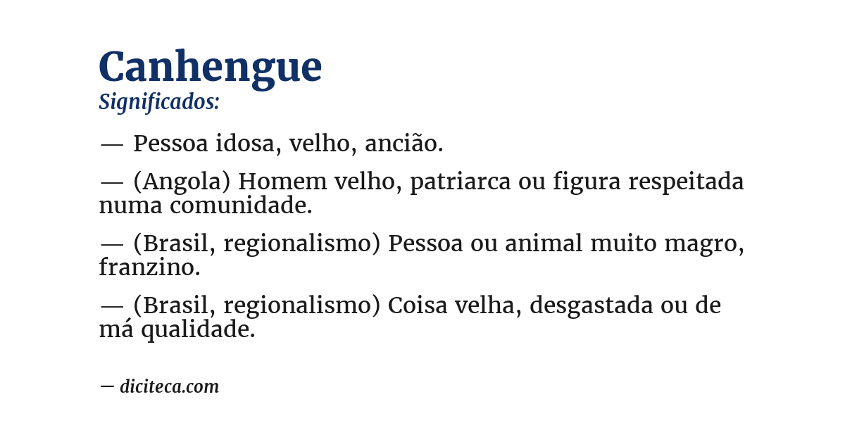 Significado de canhengue