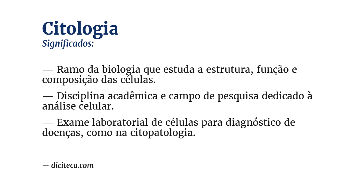 Significado de citologia