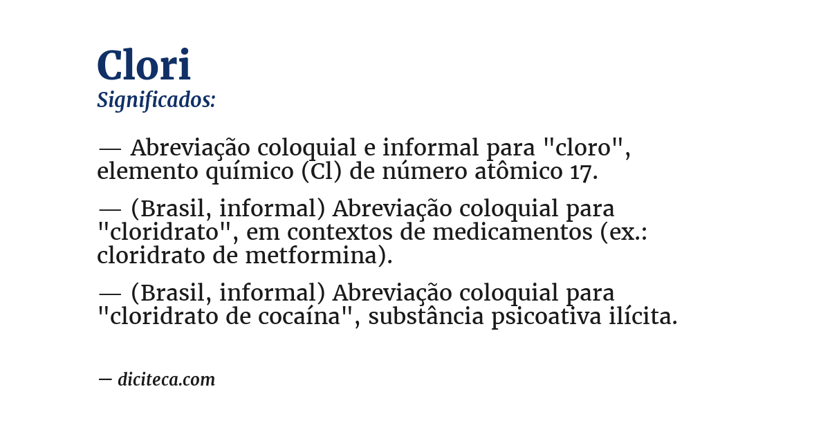 Significado de clori