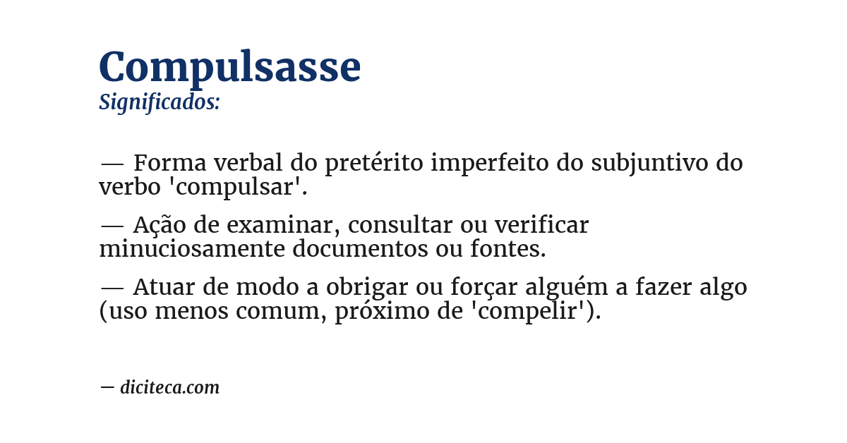Significado de compulsasse