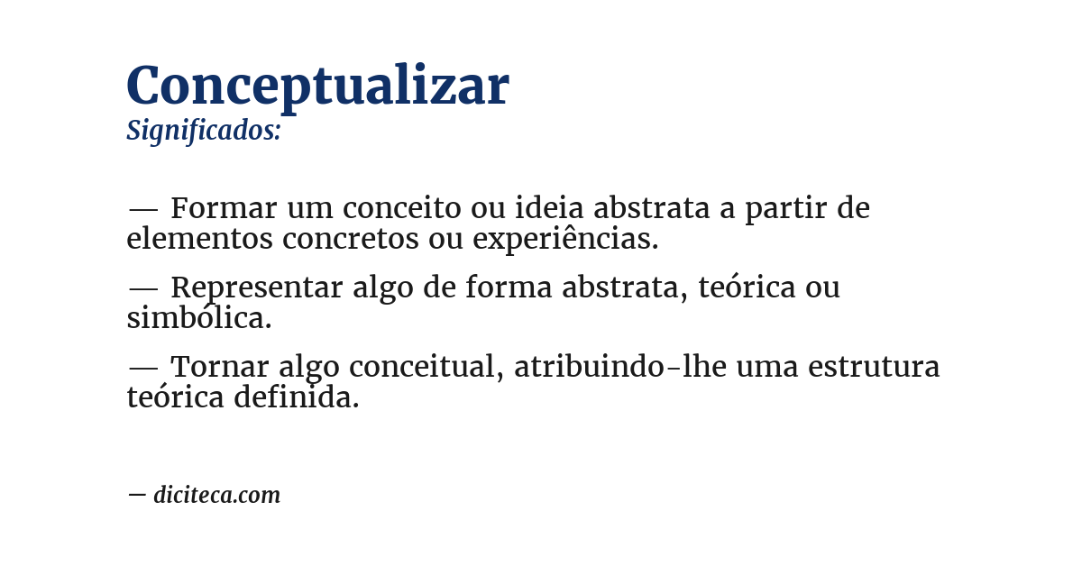 Significado de conceptualizar
