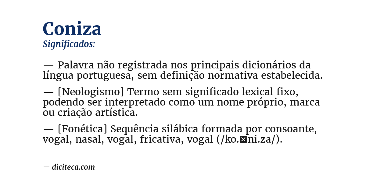 Significado de coniza